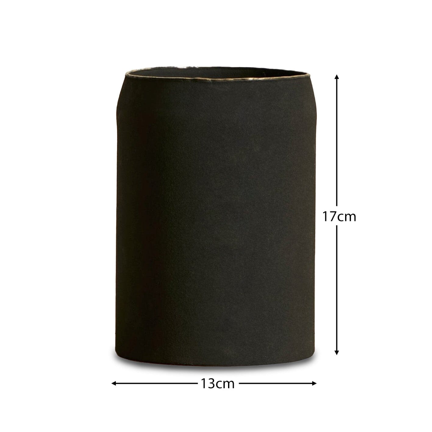 Outlet - Chaldon 17cm Metal Vase - Black