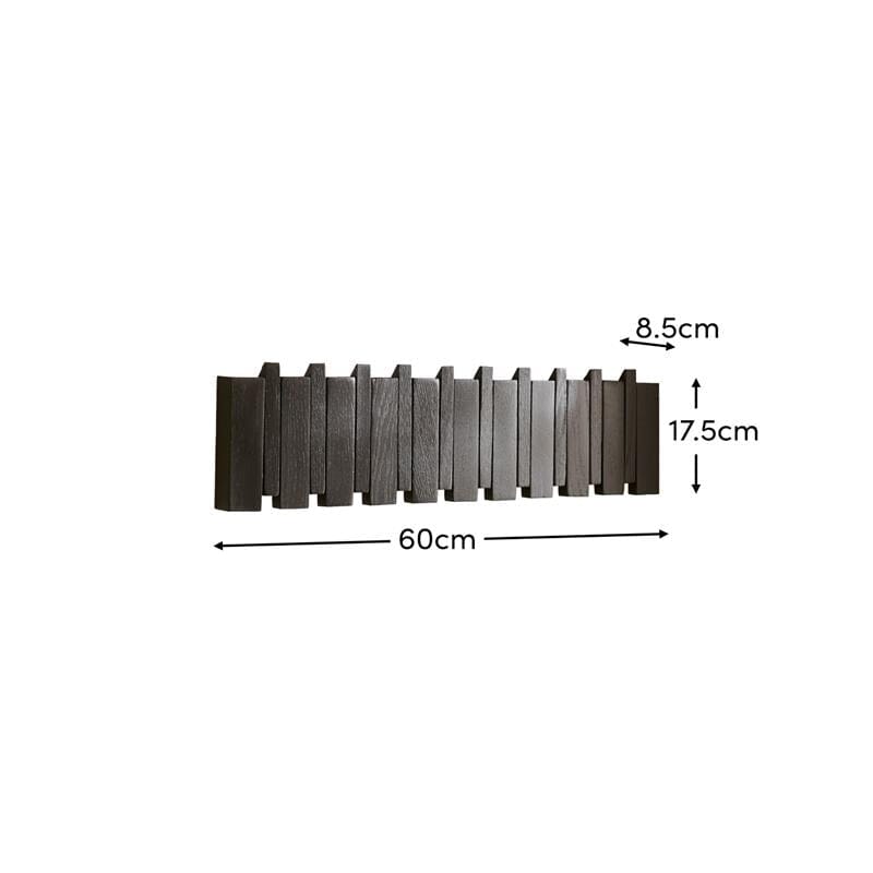 Outlet - Lowell Wooden Folding Coat Rack - Black Oak