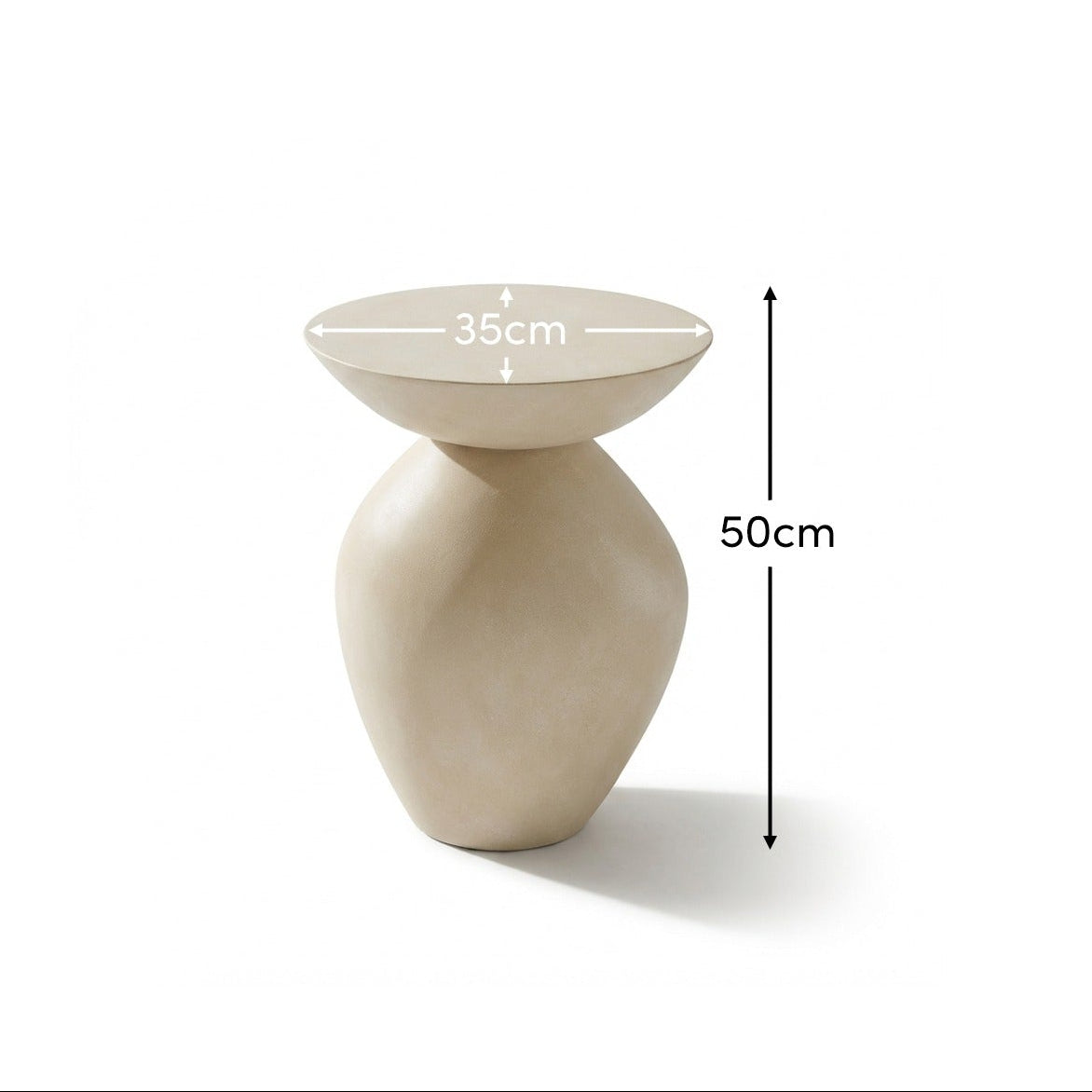 Alder Concrete Garden Side Table - Sand