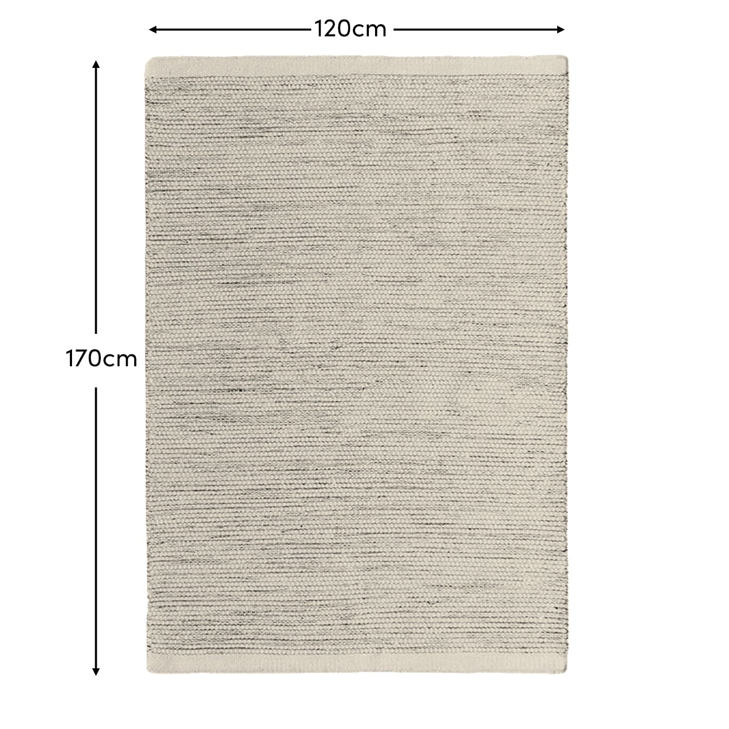 Outlet - Atcham Clay Marl Wool & Cotton Rug - 120 x 170cm