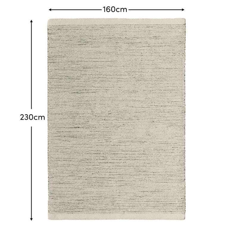 Outlet - Atcham Clay Marl Wool with Cotton Rug - 160x230cm