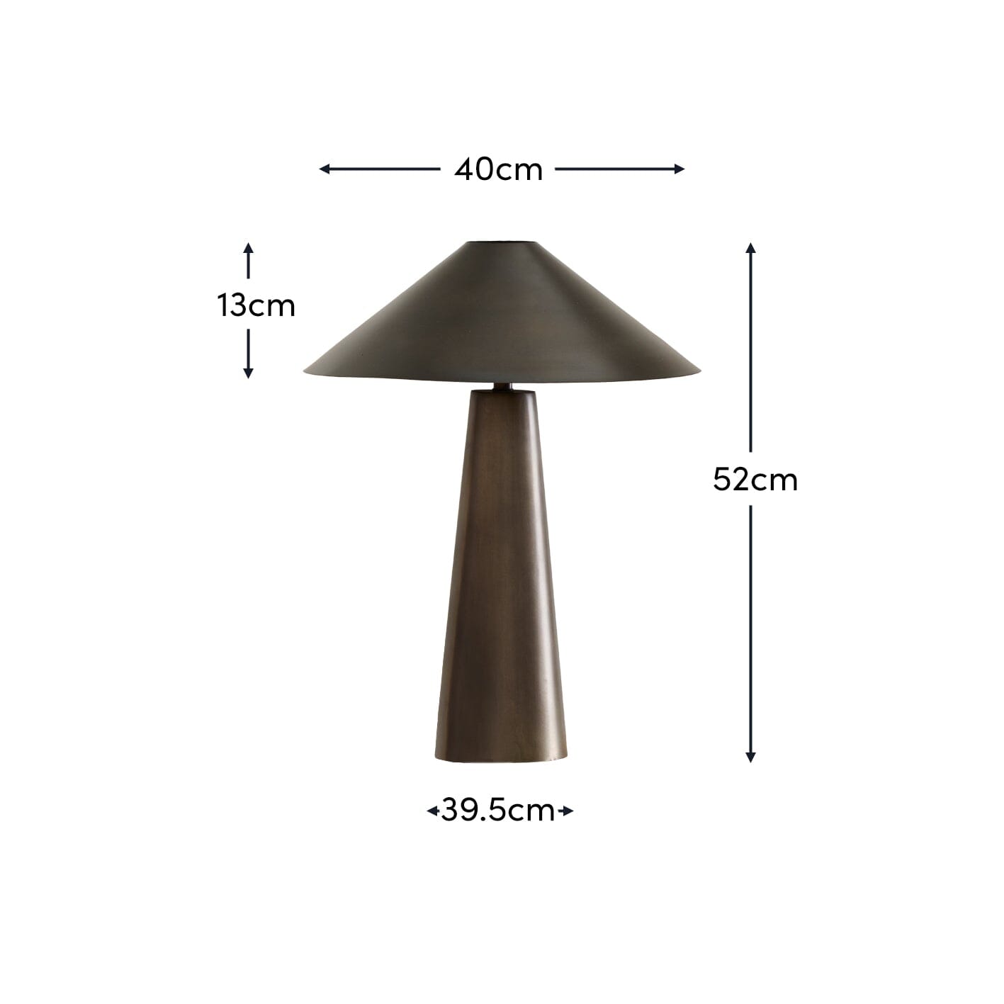 Outlet - Brockhill 51cm Metal Table Lamp - Bronze