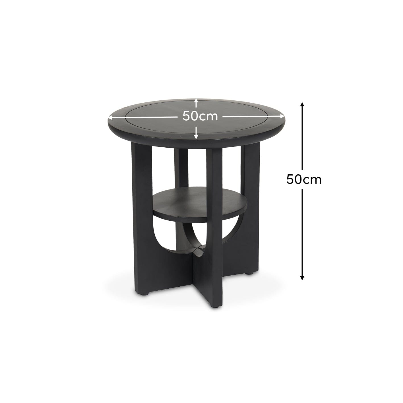 Outlet - Delphi Black Acacia Side Table