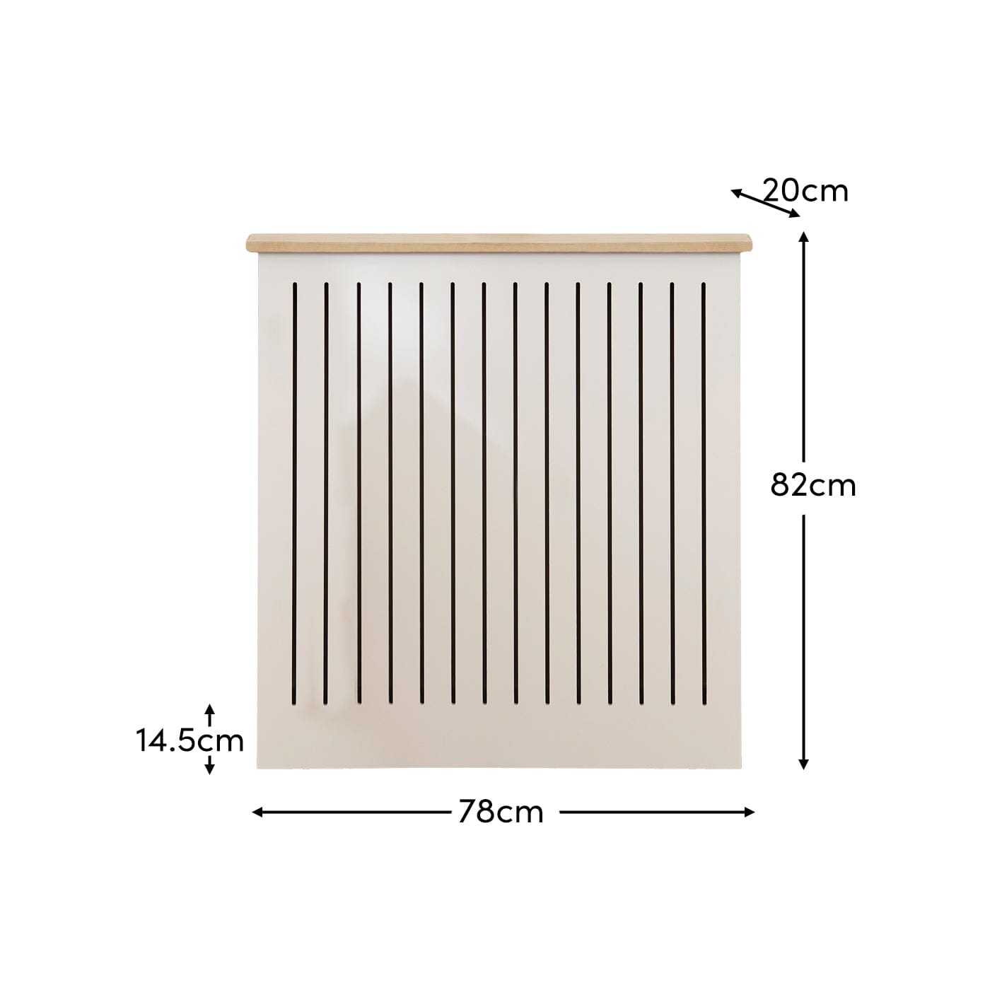 Elspeth Small Radiator Cover - Whitewash Oak