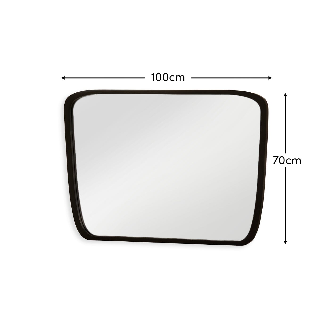 Outlet - Farleigh Large Black Wooden Mirror