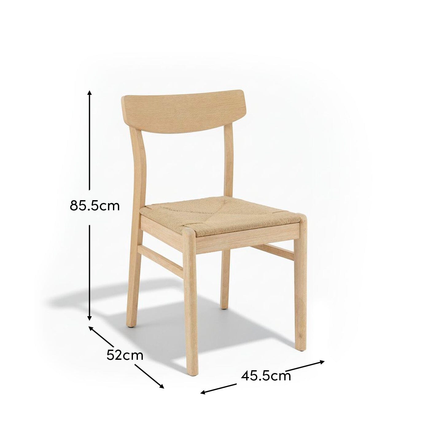 Outlet - Faye Whitewash Oak Dining Chairs - Set of 2