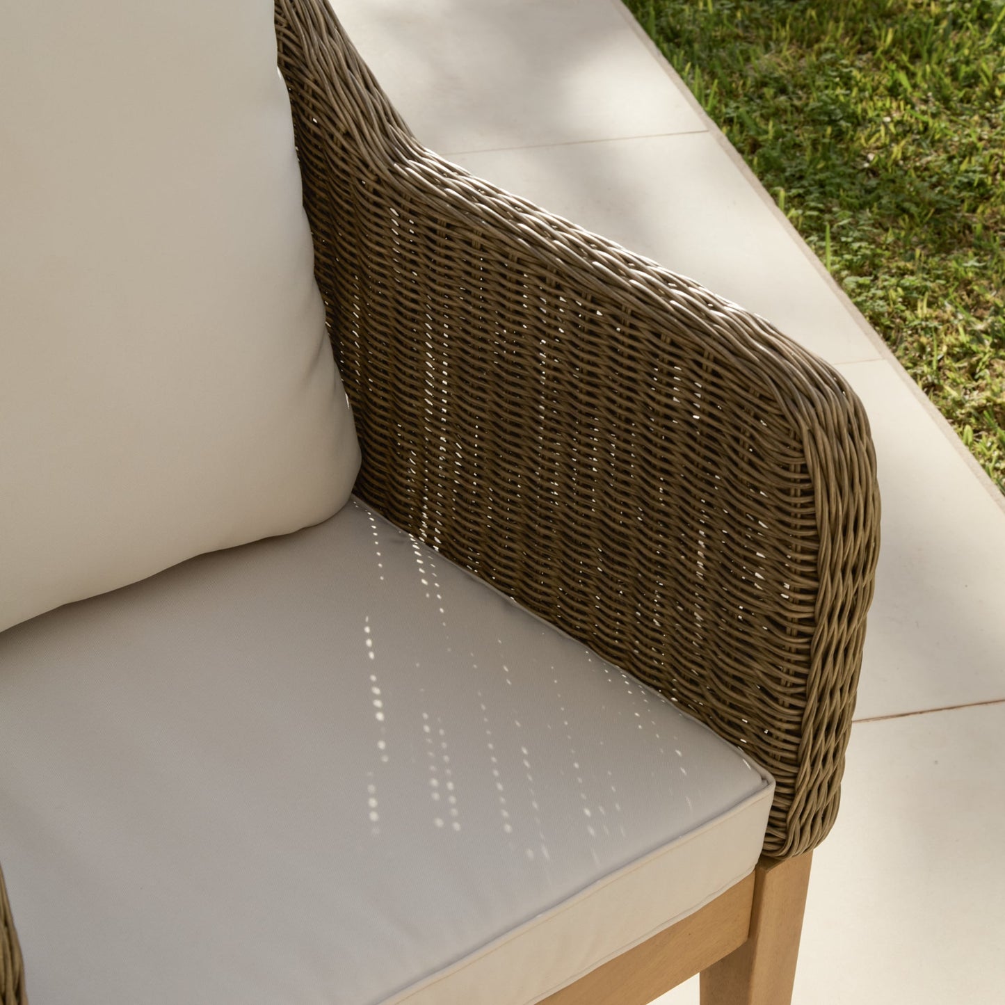 Harlyn Garden Dining Armchair Cushion Covers - Oatmeal