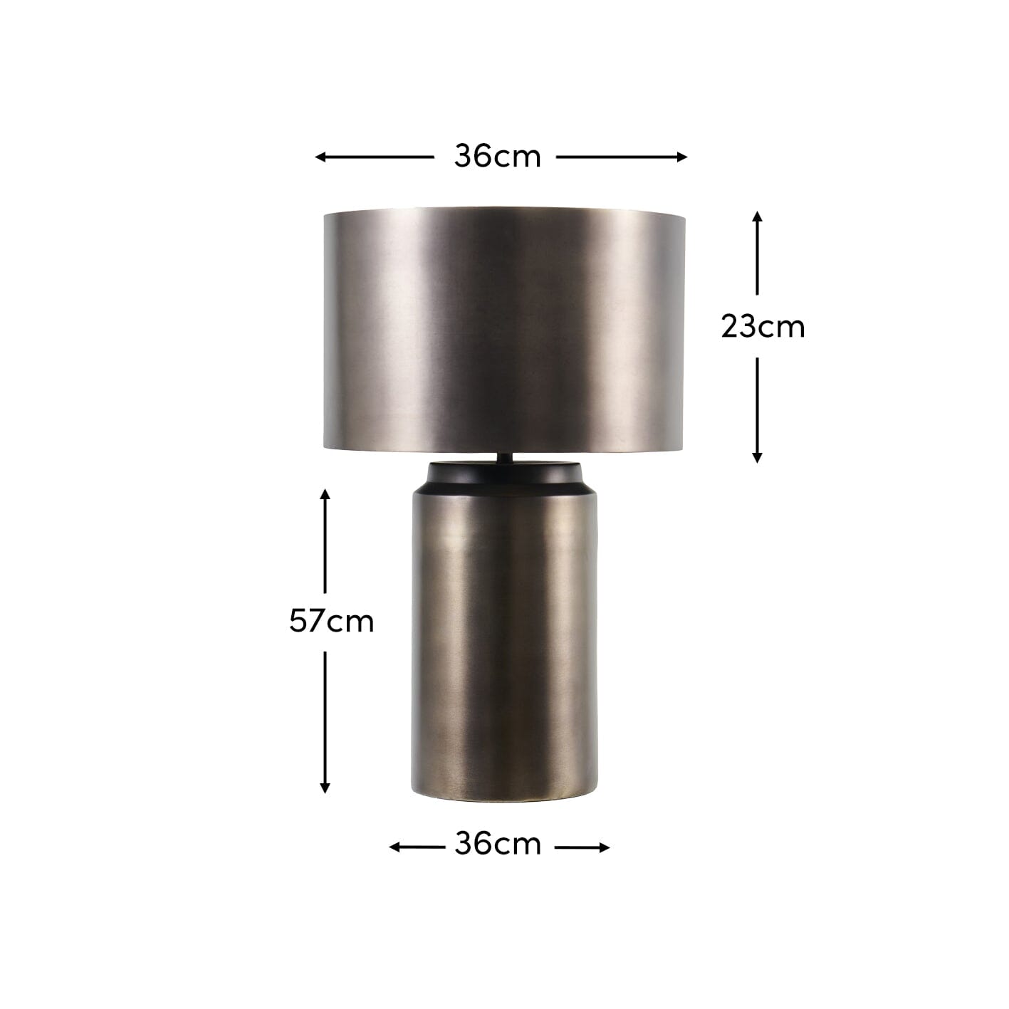 Helmdone 57cm Metal Table Lamp - Black Bronze
