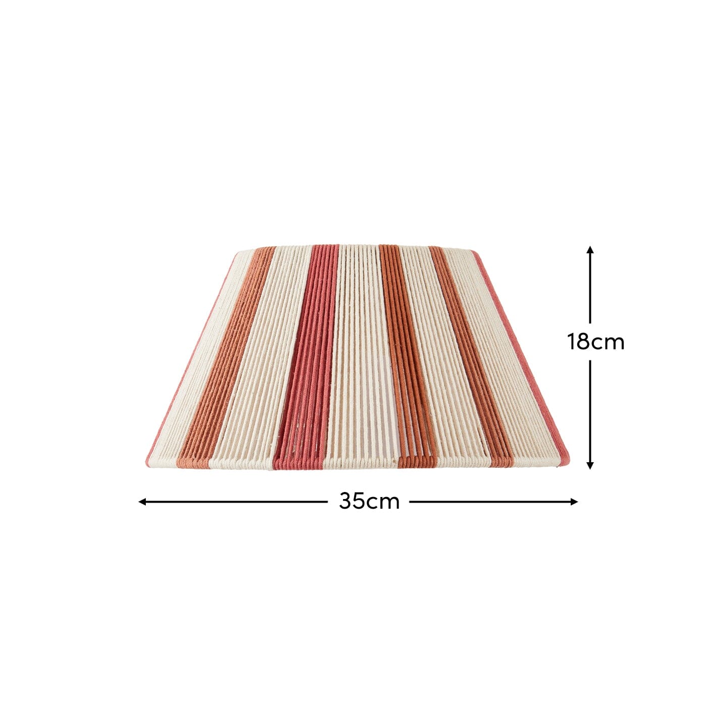 Kateli 35cm Cotton Lampshade - Paprika Stripe