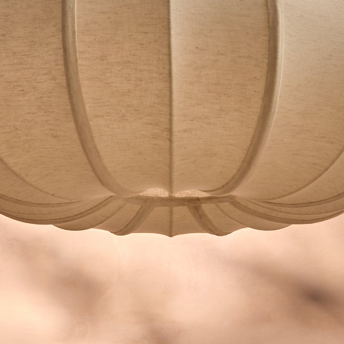 Lahsun 56cm Fabric Pendant Light - Natural