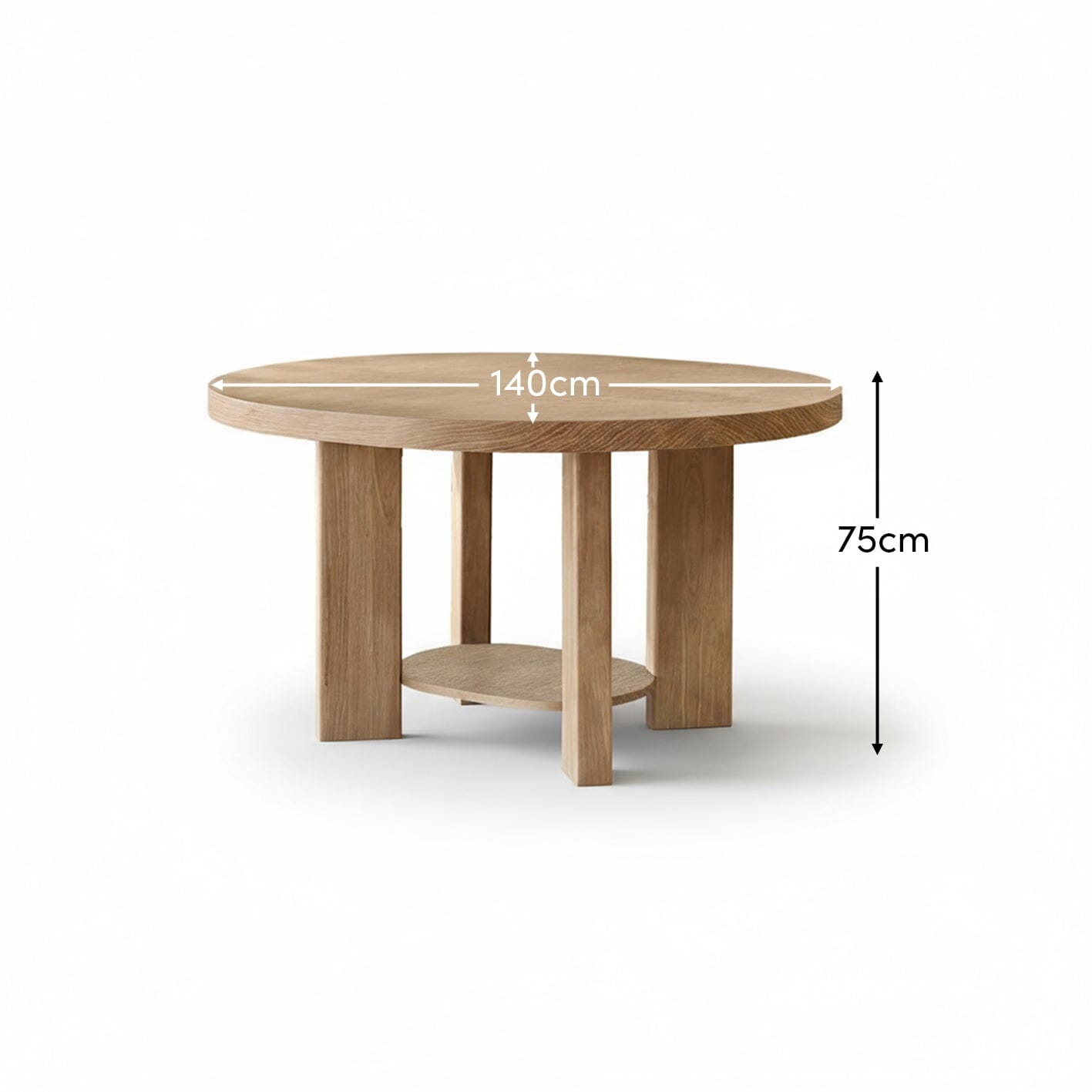 Marlon Whitewash Oak Oval Dining Table