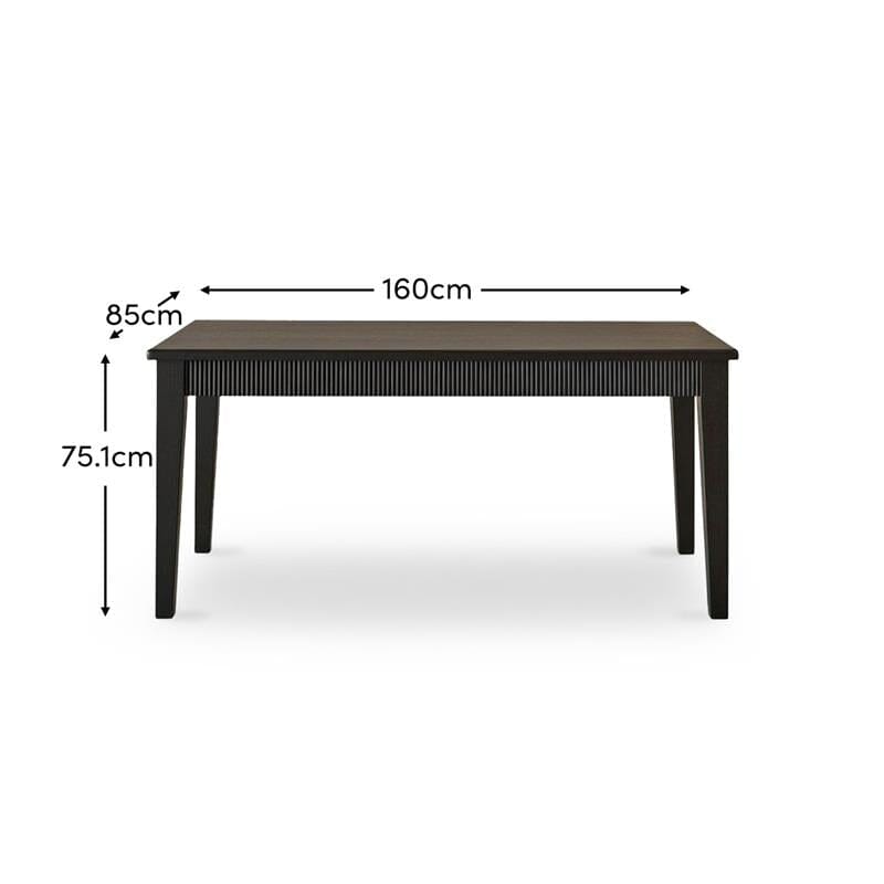 Outlet - Raleigh Black Rectangular Dining Table