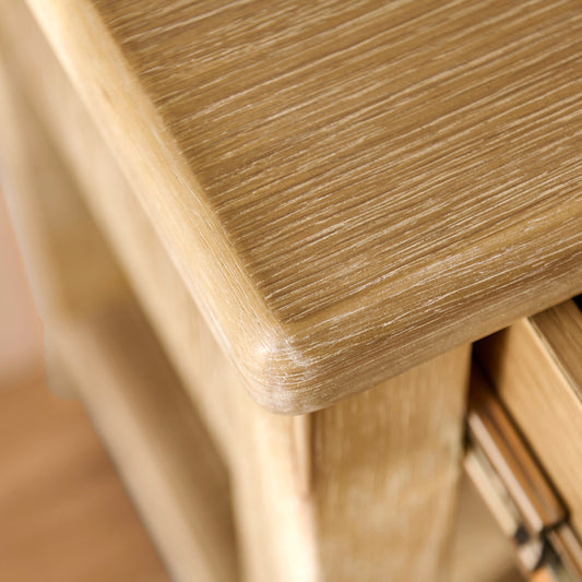 Outlet - Raleigh 1 Drawer Bedside Table - Whitewash