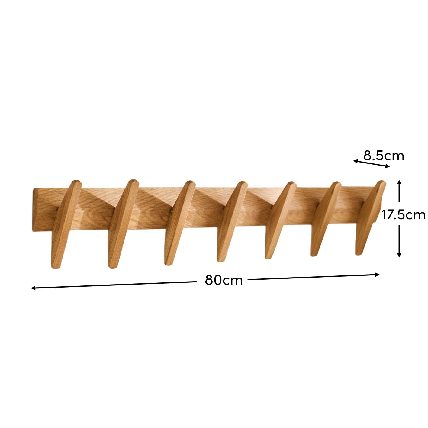 Outlet - Roe Large Pale Oak Coat Rack