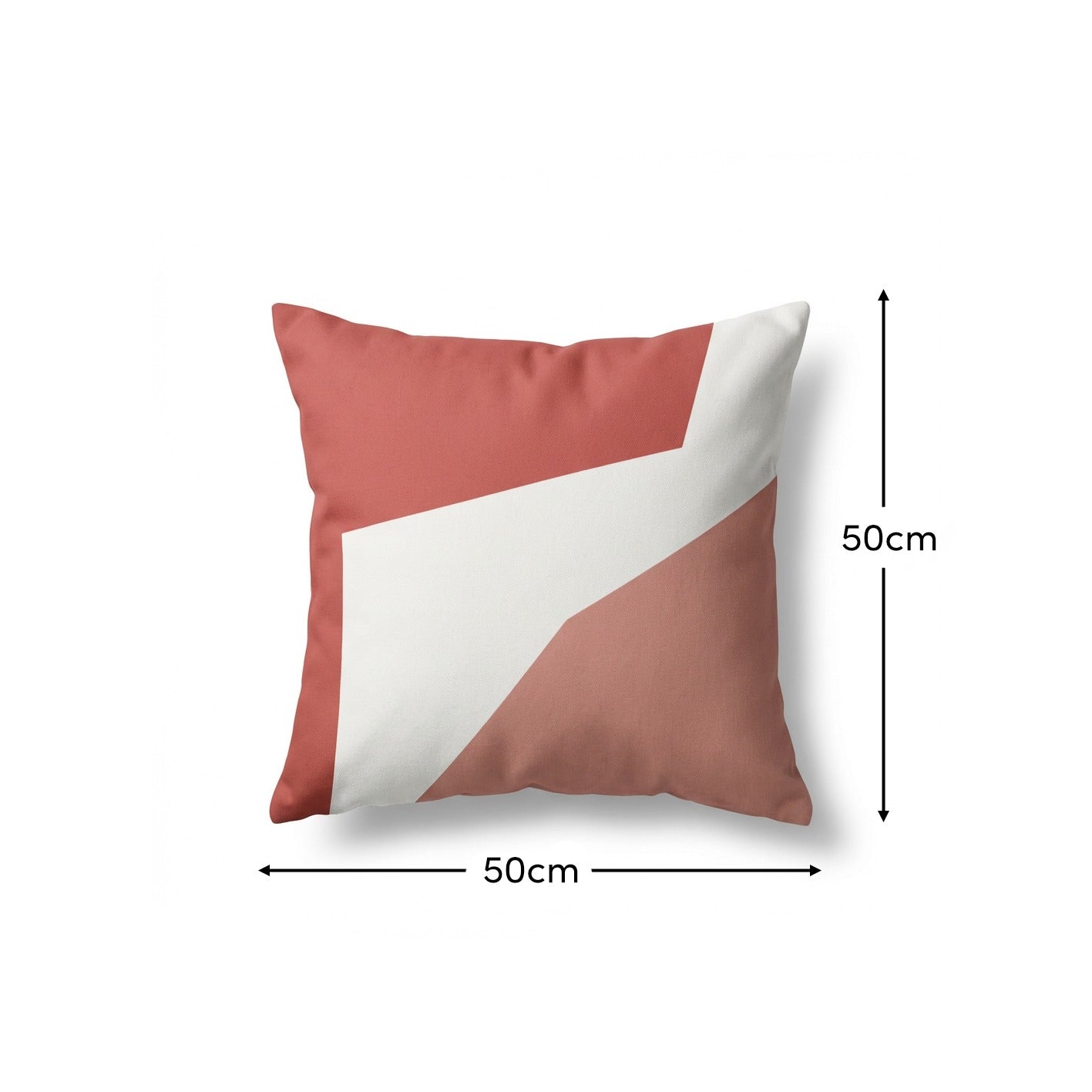 Salcombe 50x50cm Outdoor Cushion Cover - Paprika and Blush Pink