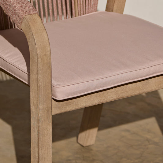 Shiro Garden Armchair Seat Cushion - Clay Pink