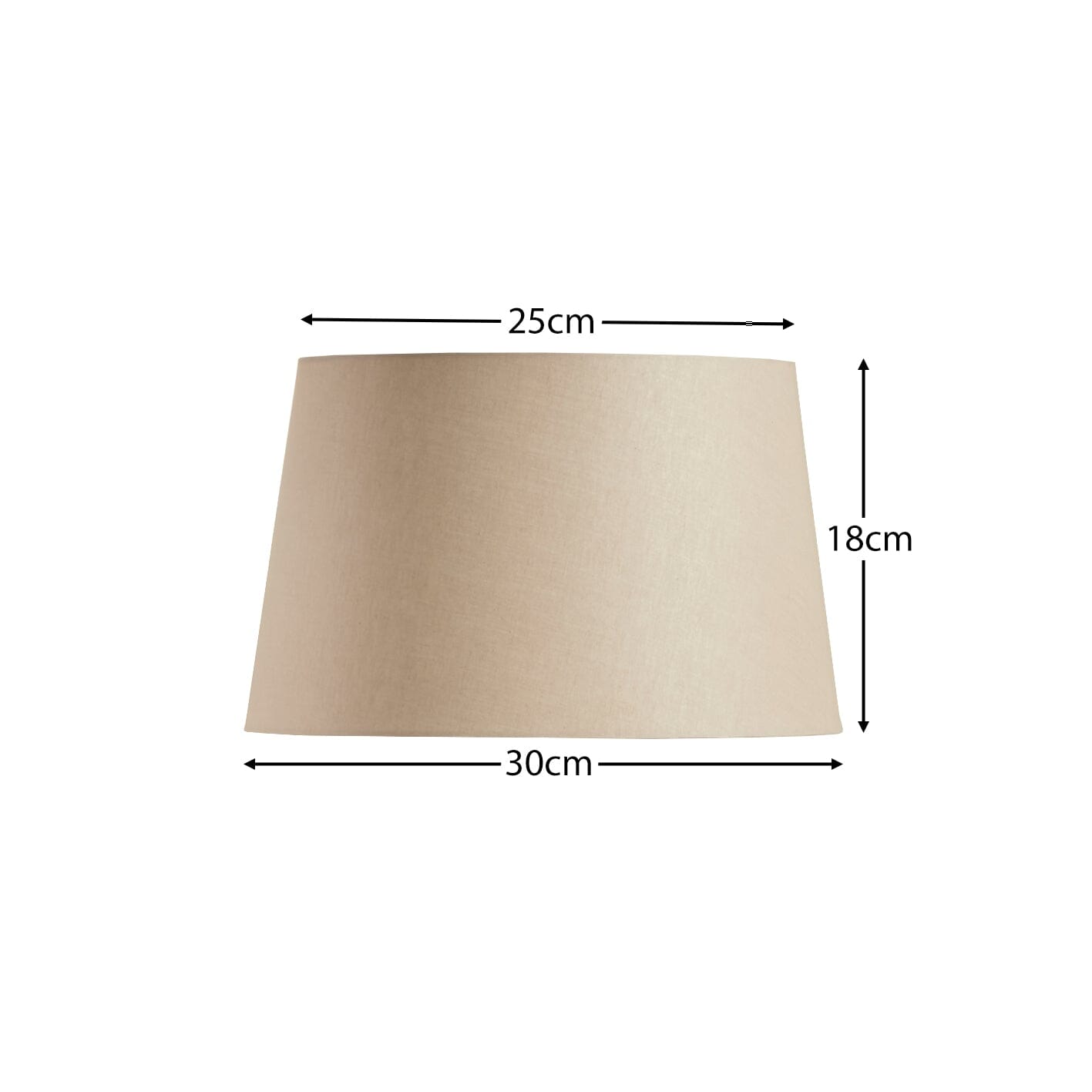 Outlet - Coningsby Cotton Taupe Lamp Shade - 30cm
