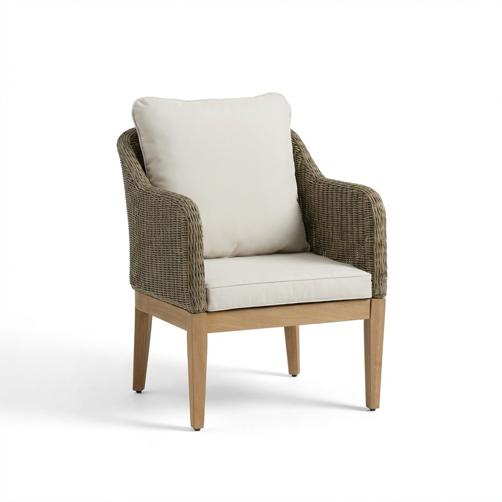 Harlyn Tawny Rattan Garden Armchairs - Set of 2