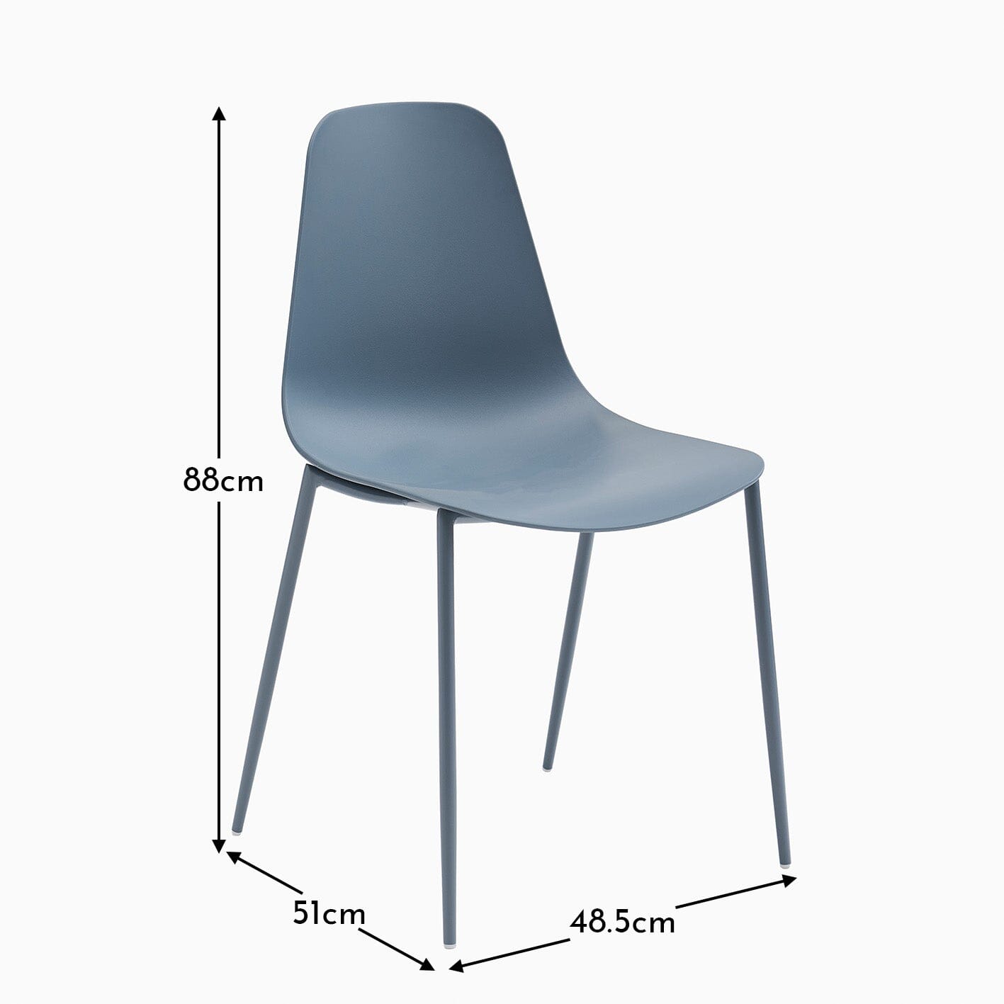 Outlet - Wren Dining Chairs - Set of 4 - Blue