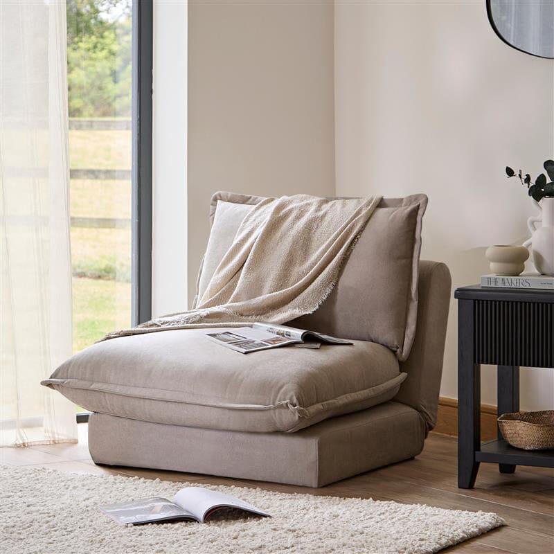 Outlet - Harlow Single Sofa Bed - Soft Beige