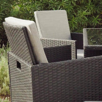 10 Seater Rattan Cube Outdoor Dining Set - Black Weave