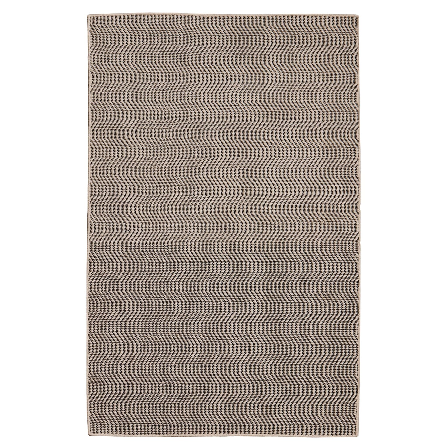 Outlet - Alverton Clay & Black Geometric Wool with Cotton Rug - 160 x 230cm