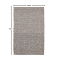 Outlet - Alverton Clay & Black Geometric Wool with Cotton Rug - 160 x 230cm