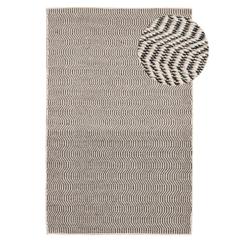 compare product Outlet - Alverton Clay & Black Geometric Wool with Cotton Rug - 160 x 230cm
