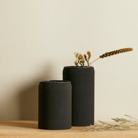 Outlet - Chaldon 17cm Metal Vase - Black
