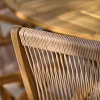 Cove Rope Folding Garden Chairs - Set of 2 - White Acacia