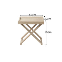 Akira Wooden Garden Side Table - Light Brushed Acacia