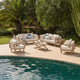 Akira 8 Seater Wooden Garden Sofa Set with Coffee and 2 Akira Side Tables
