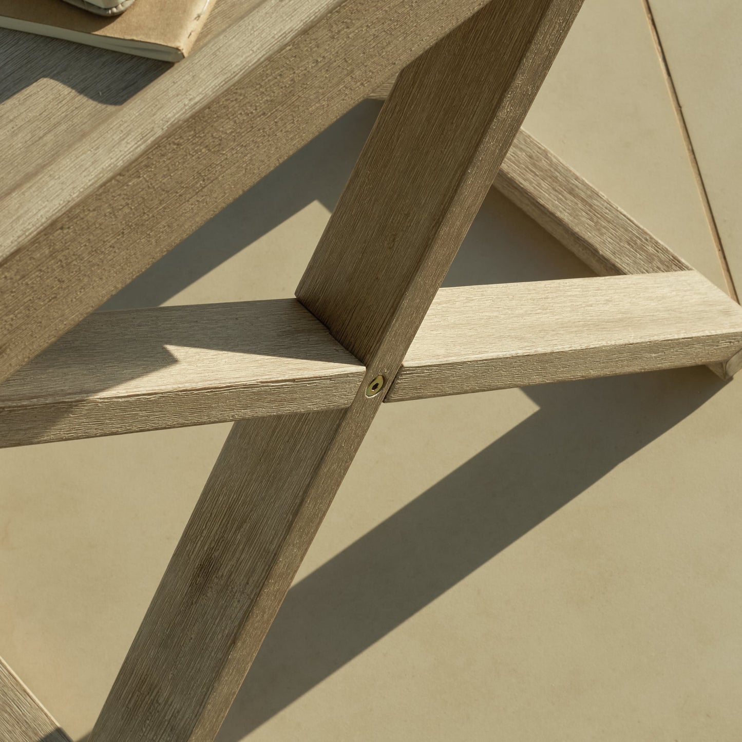 Akira Wooden Garden Side Table - Light Brushed Acacia