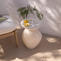 Alder Concrete Garden Side Table - Sand