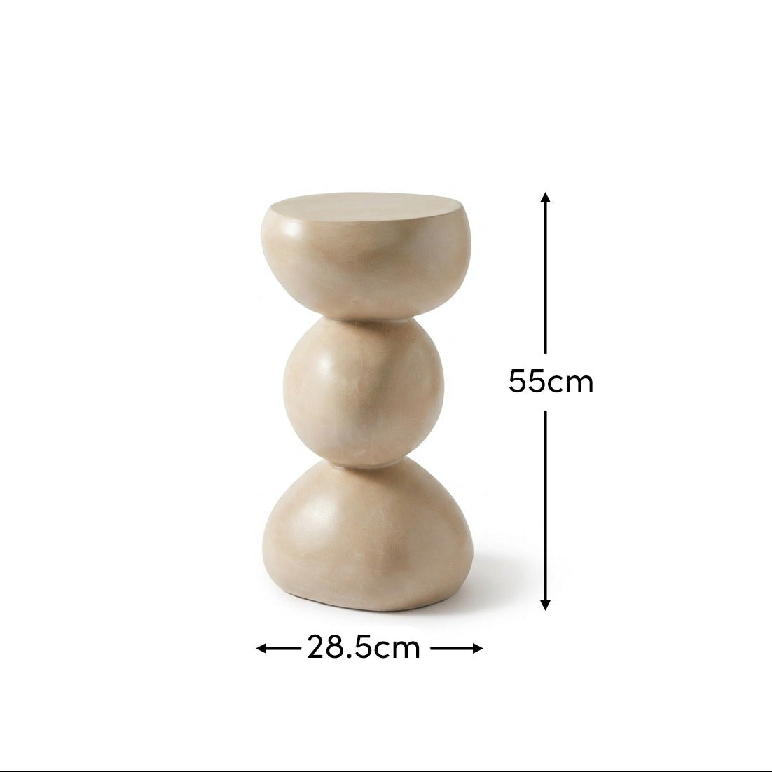 Alder Small Concrete Garden Side Table - Sand