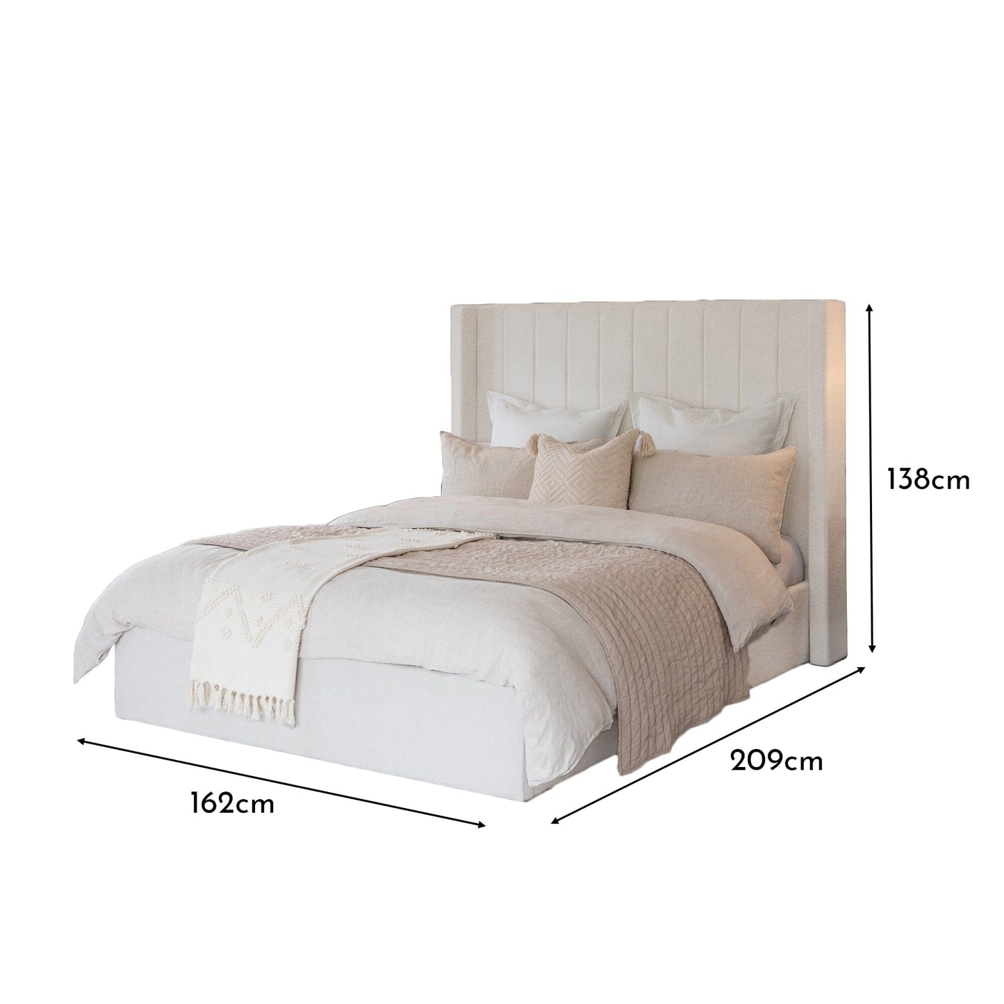 Outlet - Alice Double Ottoman Bed - Boucle