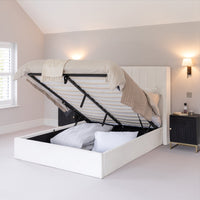 Alice King Ottoman Bed - Boucle