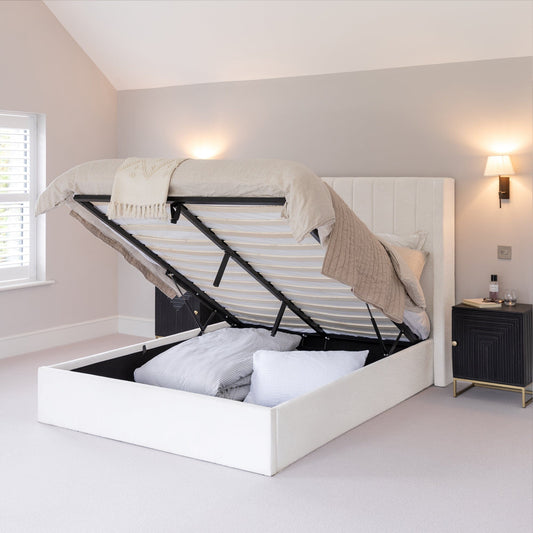 Alice King Ottoman Bed - Boucle