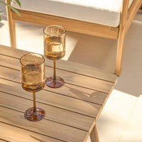 Alora Wooden Garden Conversation Set - White Acacia
