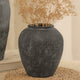 Outlet - Anze 20cm Terracotta Vase - Rustic Black