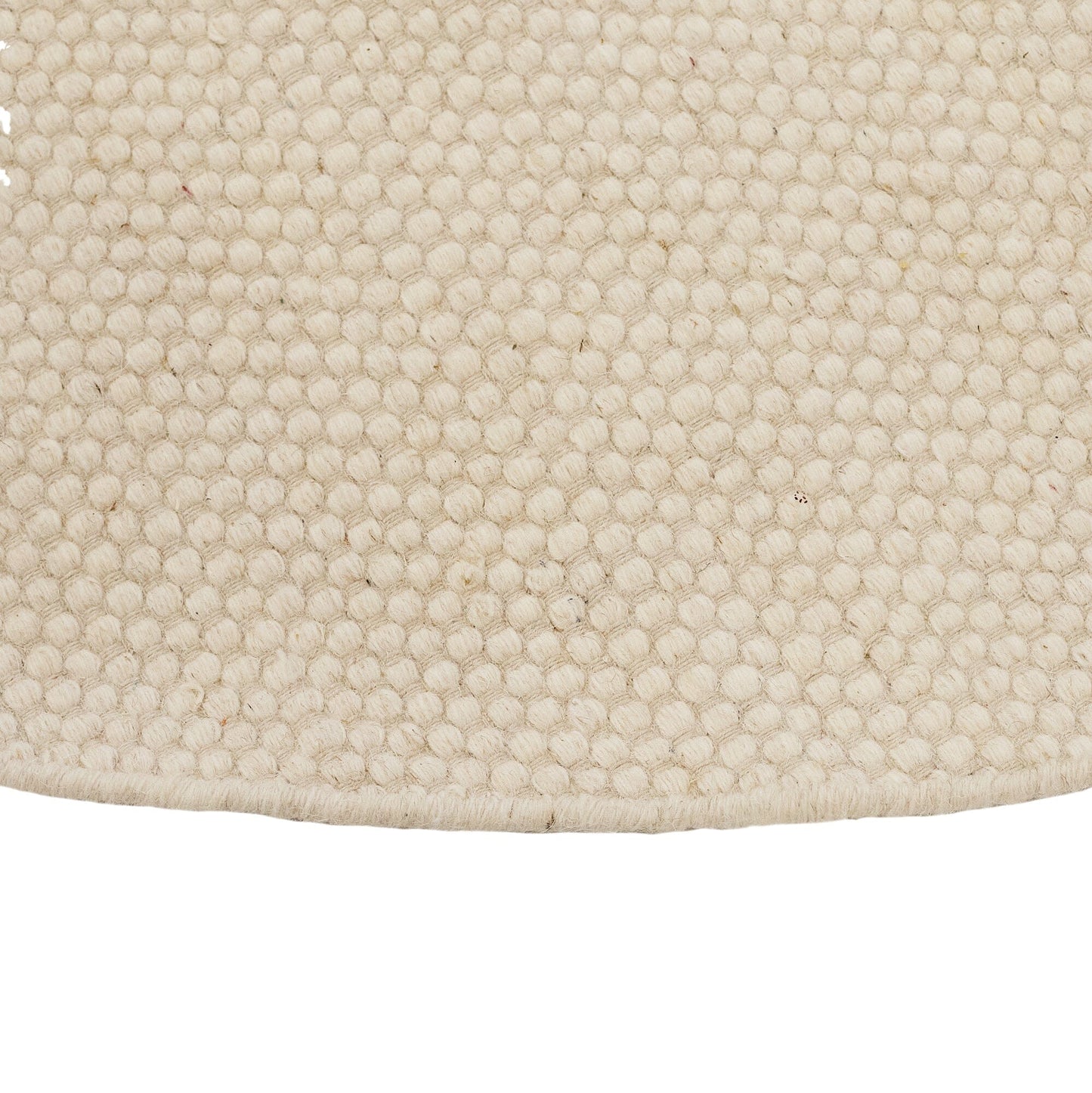 Outlet - Atcham Clay/ Natural Round Rug  Wool with Cotton  - 200cm