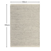 Outlet - Atcham Clay Marl Wool & Cotton Rug - 120 x 170cm