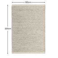 Outlet - Atcham Clay Marl Wool with Cotton Rug - 160x230cm