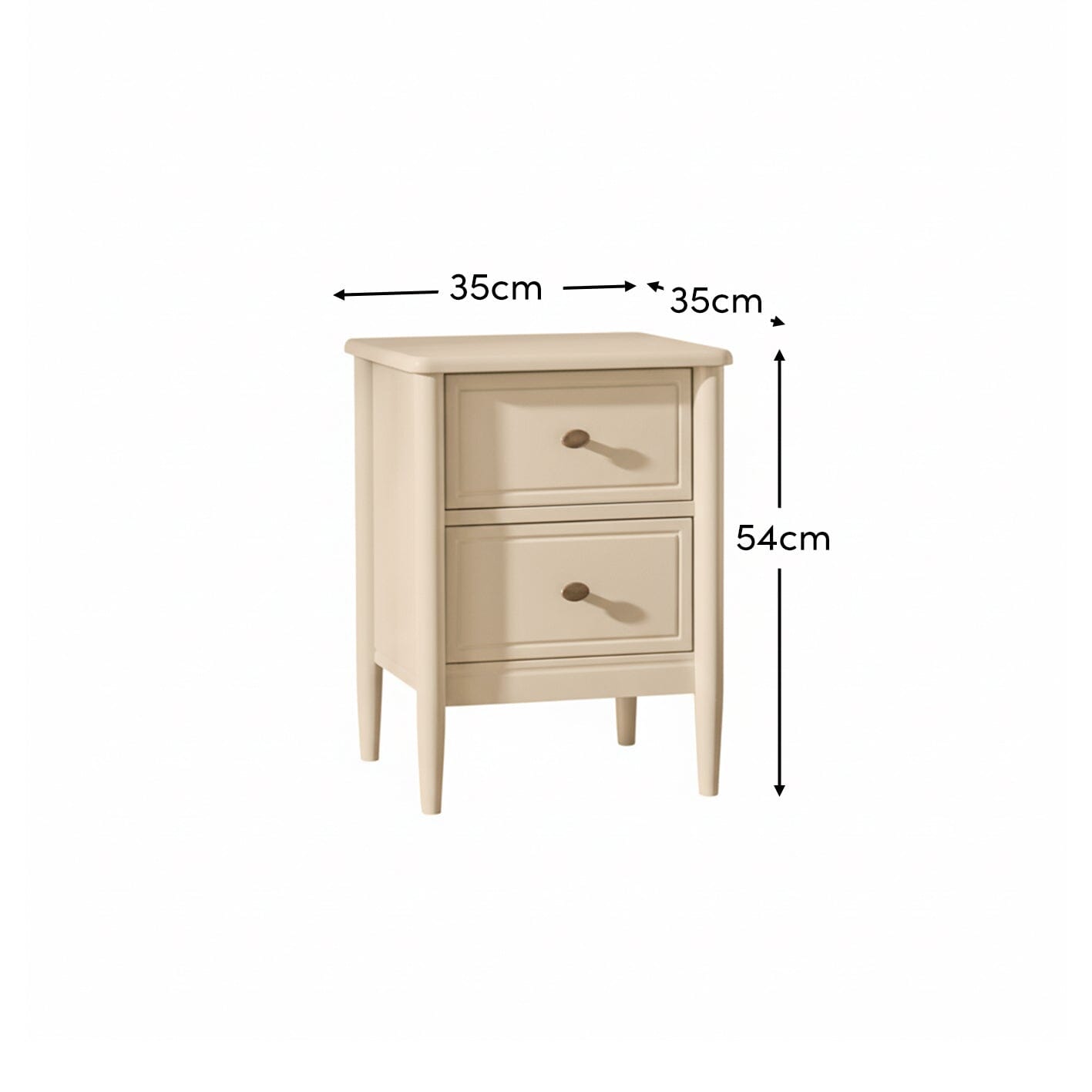 Outlet - Aubrey 2 Drawer Bedside Table - Driftwood