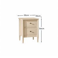 Outlet - Aubrey 2 Drawer Bedside Table - Driftwood