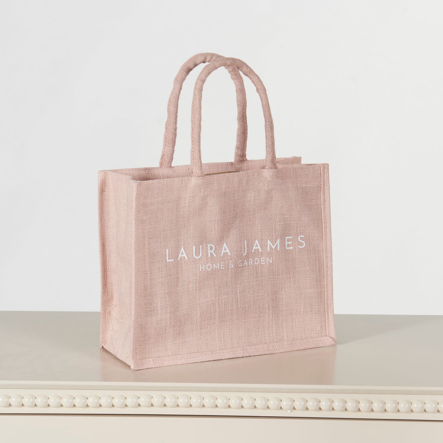 Jute Bag - Blush Pink