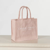 Jute Bag - Blush Pink