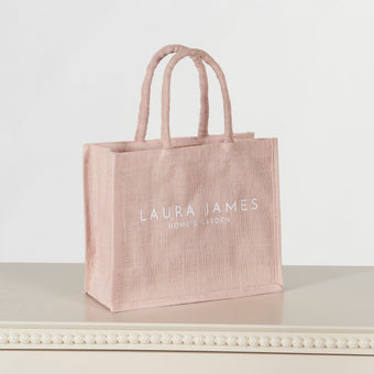 compare product Jute Bag - Blush Pink