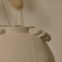 Outlet - Bayswater 18cm Ceramic Vase with Handles - Beige