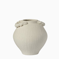 Outlet - Bayswater 18cm Ceramic Vase with Handles - Beige